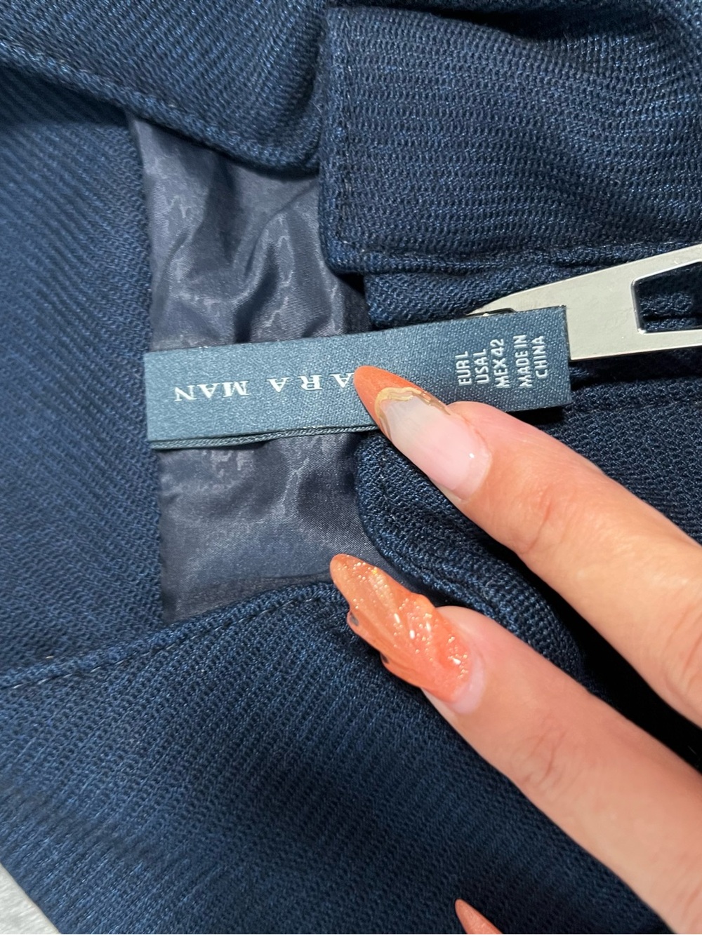 Zara man navy coat